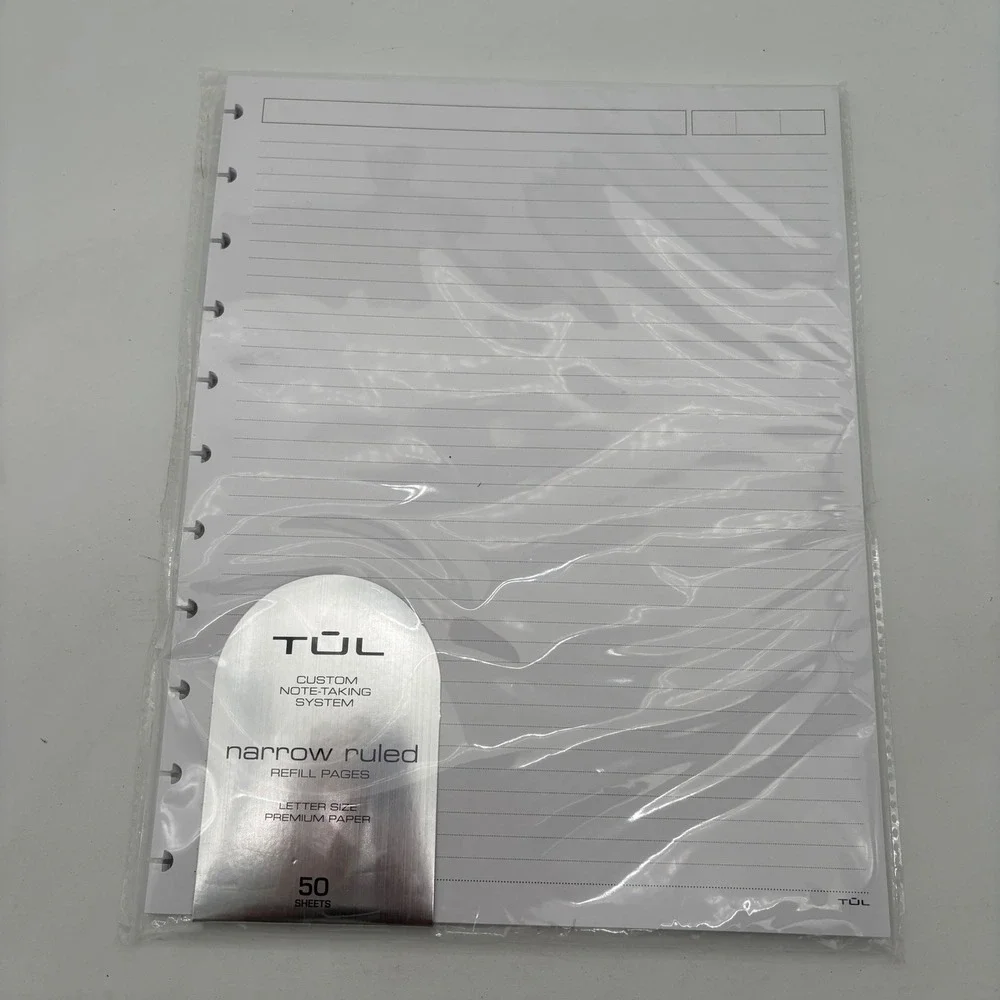 TUL Custom Note-Taking System Refill Pages Narrow Ruled Letter Size 50ct 754-007